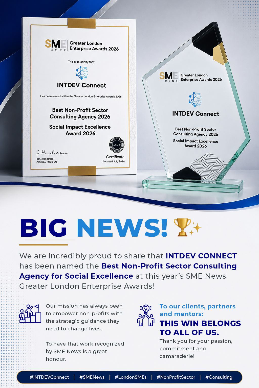 INTDEV Connect Award - Greater London Enterprise Awards 2026